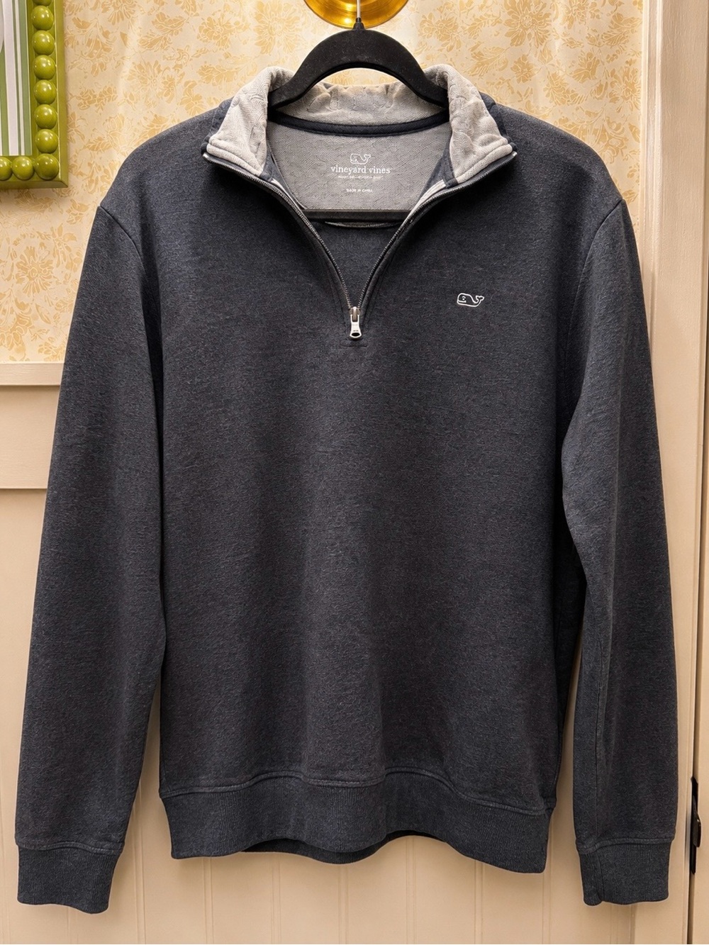 Vineyard Vines Quarter Zip Pullover Gray Size Small